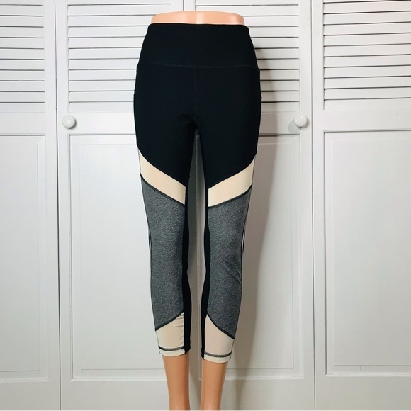 RBX Black Multi Ankle Leggings Size Large - Picture 1 of 7